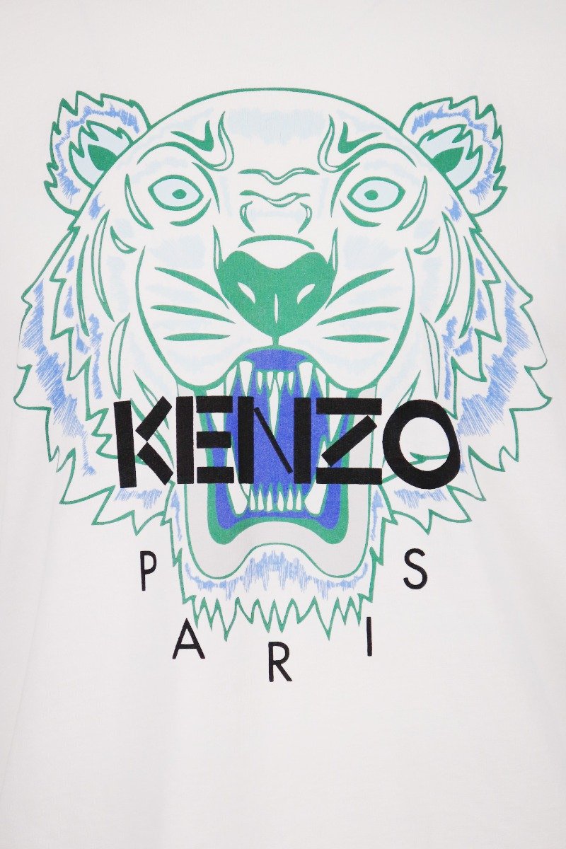 Tiger T-Shirt Kenzo Paris Cotton Short Sleeve Straight Cut Daily Casual Fashion 