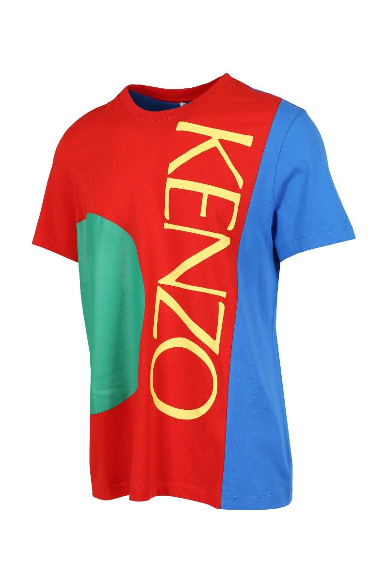 Kenzo Square Logo T-Shirt Men Fashion Short-Sleeve Cotton Casual Colorful Tee