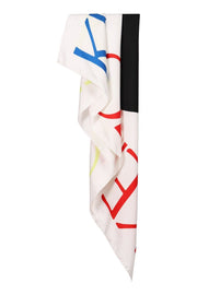 Kenzo Square Logo Scarf Women Fashion Accessories Silk Stylish