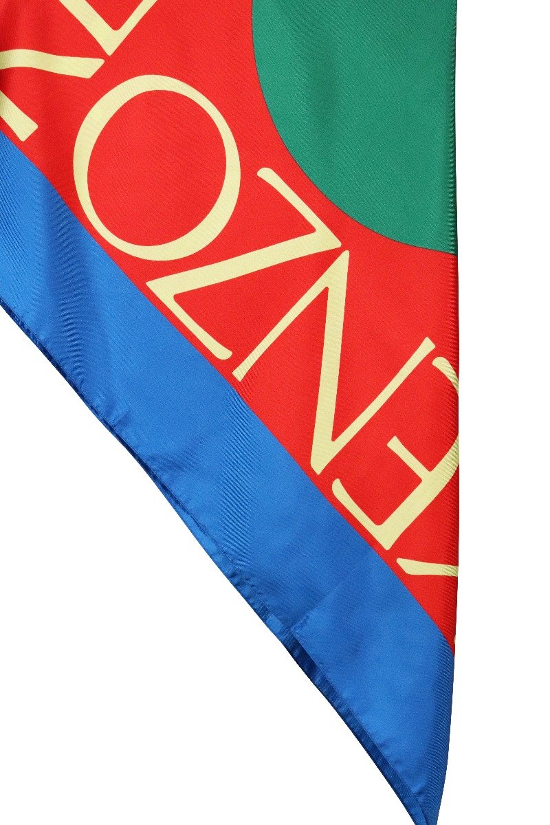 Kenzo Square Logo Scarf Women Fashion Accessories Silk Stylish
