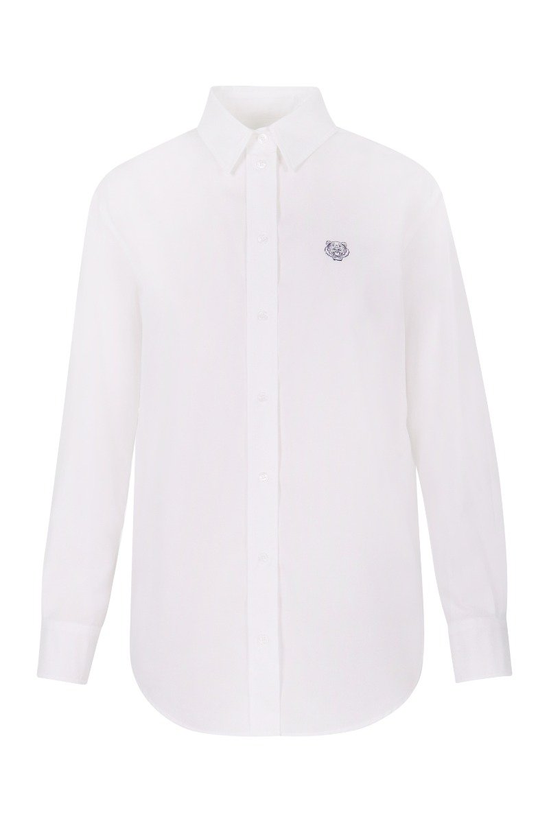 Tiger Shirt Men Fashion Kenzo Paris Cotton Long Sleeve Semi Formal Casual 