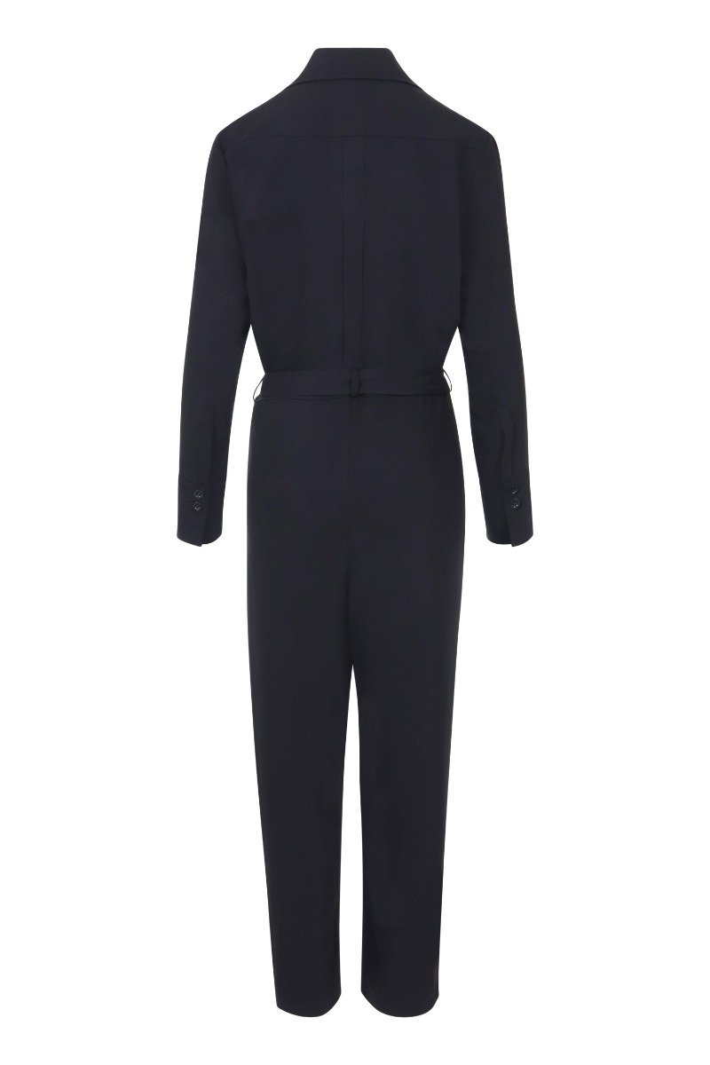 Belted Jumpsuit Fashion Women Wear Designer Chic Stylish Black Basic Elegant