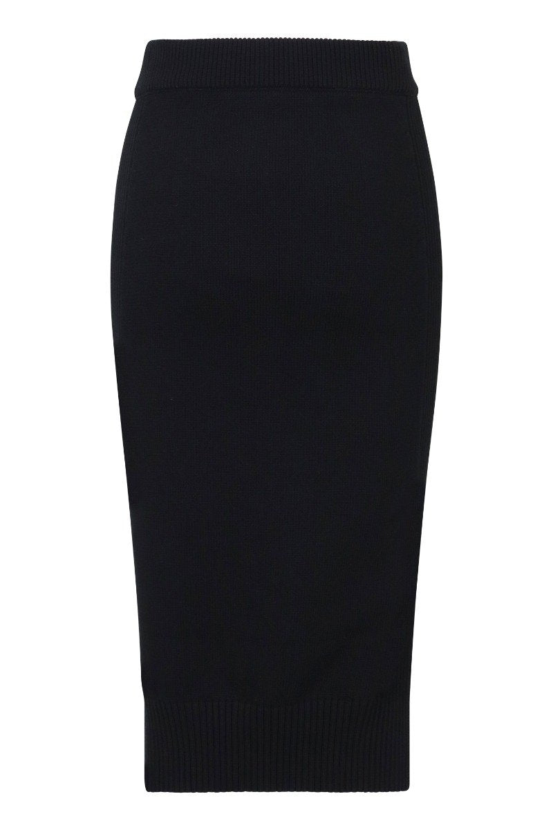 Kenzo Logo Knit Midi Skirt Women Fashion Cotton-Blend Elastic Casual Classic Chic Trendy