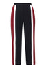 Colourblock Crepe Pant Long Pants Fashion Basic Bottoms