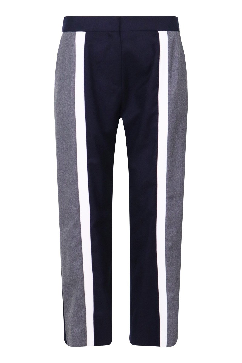 Colourblock Flannel Pant Fashion Bottoms Long Pants Basic