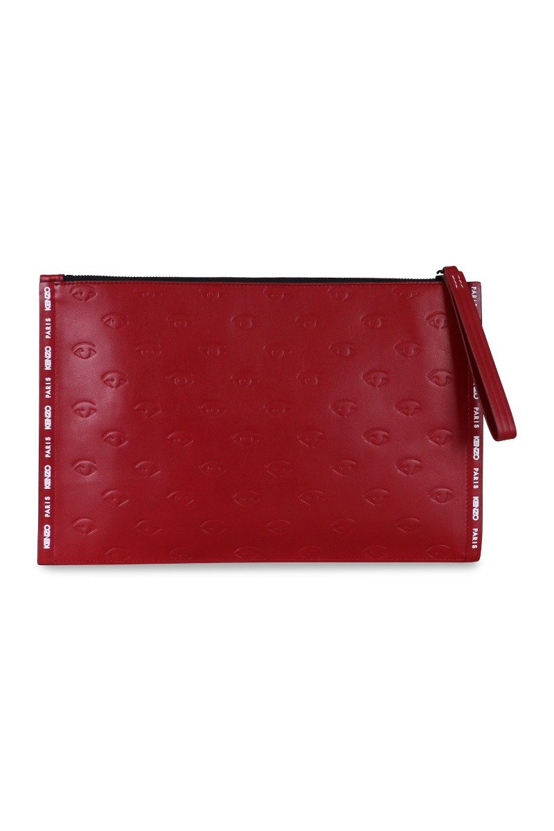 Multi Eye Clutch Women Fashion Kenzo Paris Calf-Leather Handhold Accessories Bag