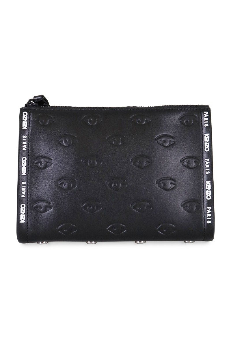 Multi Eye Clutch Women Fashion Kenzo Paris Calf-Leather Handhold Accessories Bag