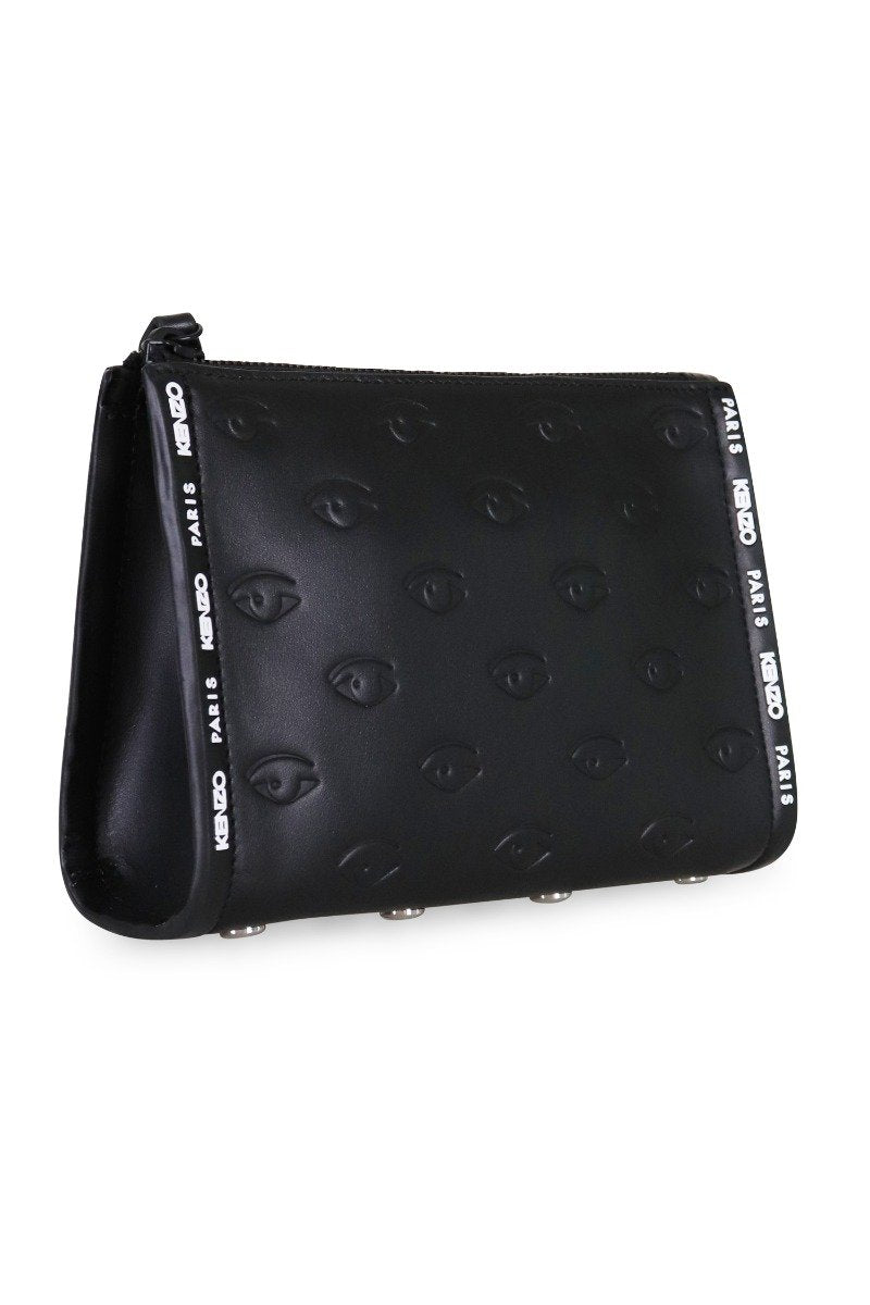 Multi Eye Clutch Women Fashion Kenzo Paris Calf-Leather Handhold Accessories Bag