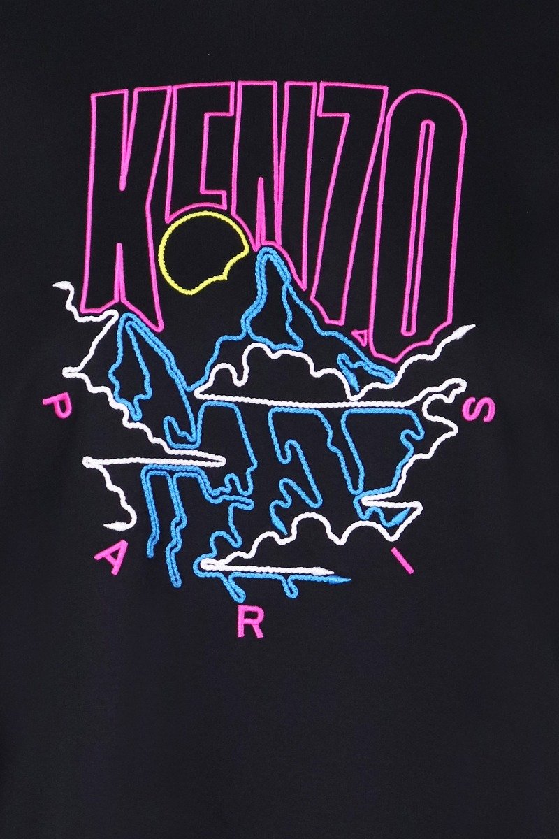 Kenzo Mountain T-Shirt Dress Women Fashion Cotton Short-Sleeve Casual Onepiece