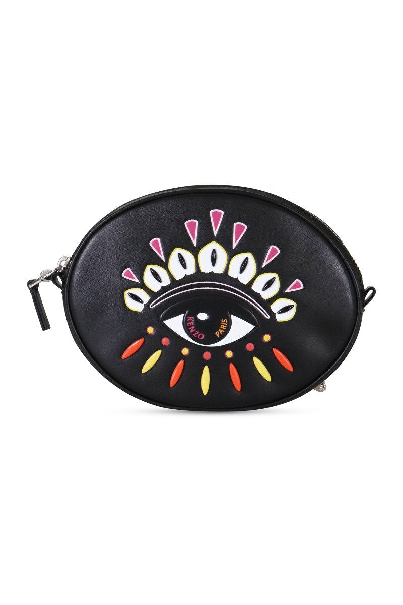 Eye Bumbag Kenzo Paris Black Embroidery Fashion Calf Leather