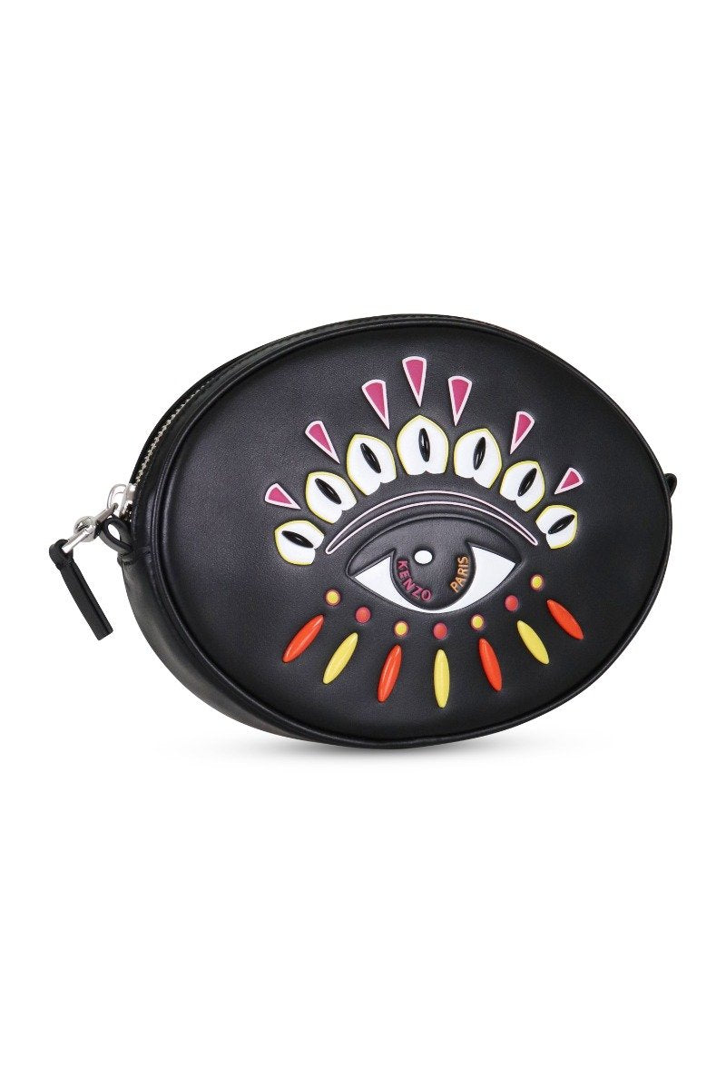 Eye Bumbag Kenzo Paris Black Embroidery Fashion Calf Leather