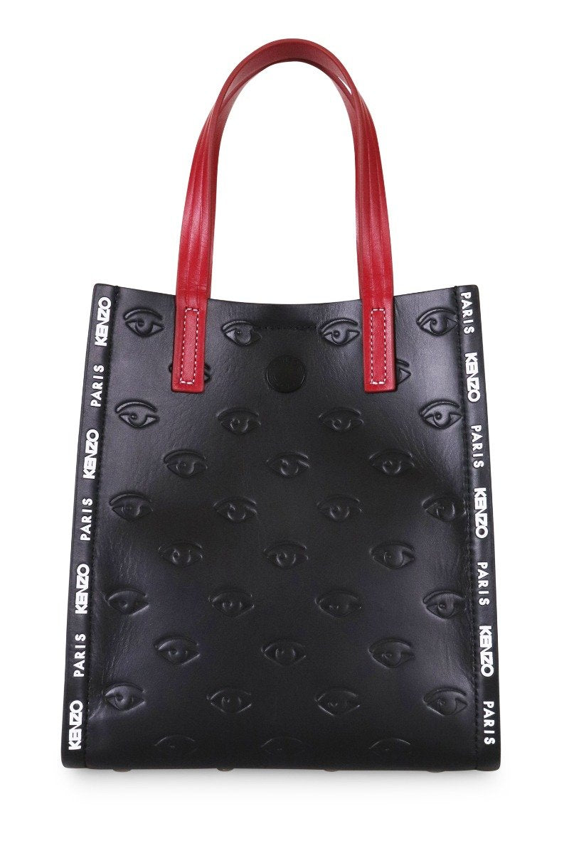 Multi Eye Tote Bag Women Fashion Kenzo Paris Calf-Leather Accessories Handbag Mature
