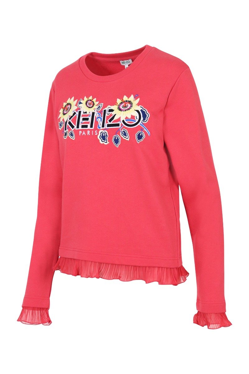 Kenzo Paris Sweatshirt Women Fashion Long-Sleeve Cotton Casual Bright Frills