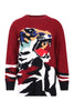 Tiger Head Sweater Women Fashion Kenzo Paris Polyamide Blend Long Sleeve Casual Stylish