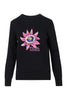 Passion Flower Sweater Women Fashion Kenzo Paris Wool-Blend Long Sleeve Casual Top