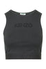 Kenzo Logo Brassiere Round Neckline Casual Fashio Crop Top