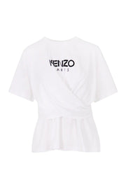 Kenzo Paris T-Shirt Women Fashion Short-Sleeve Cotton Casual Tee Designed Knotted