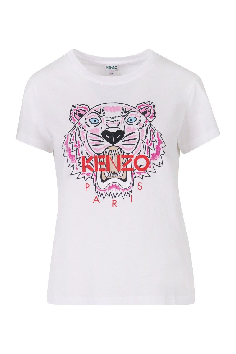 Tiger T-Shirt Kenzo Paris Cotton Short Sleeve Straight Cut Daily Casual Fashion 