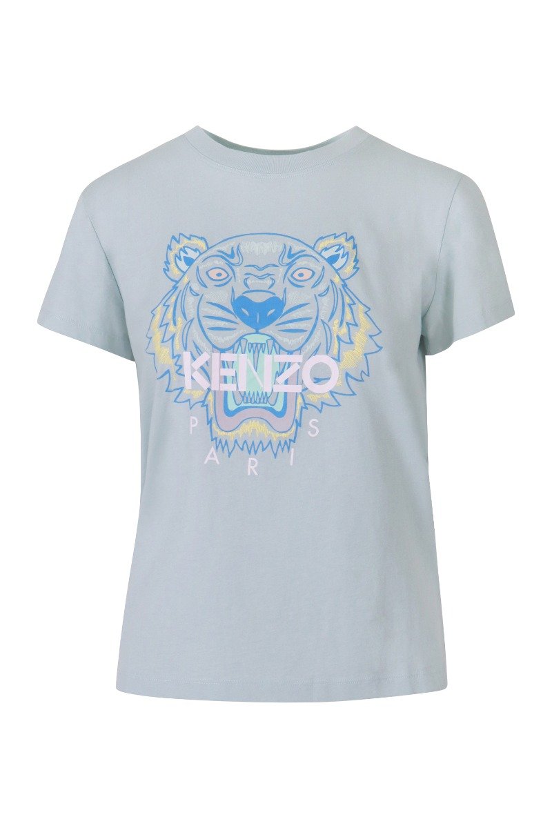 Tiger T-Shirt Kenzo Paris Cotton Short Sleeve Straight Cut Daily Casual Fashion 
