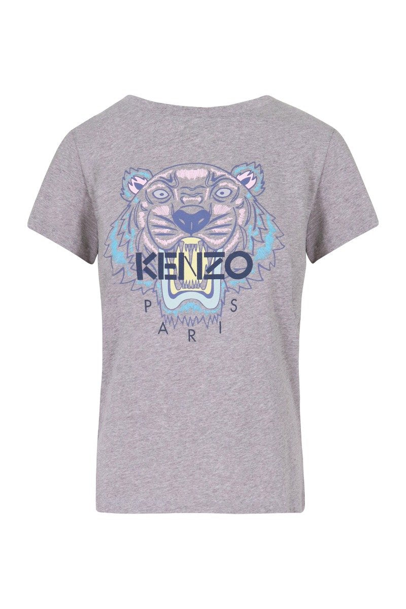 Tiger T-Shirt Kenzo Paris Cotton Short Sleeve Straight Cut Daily Casual Fashion 