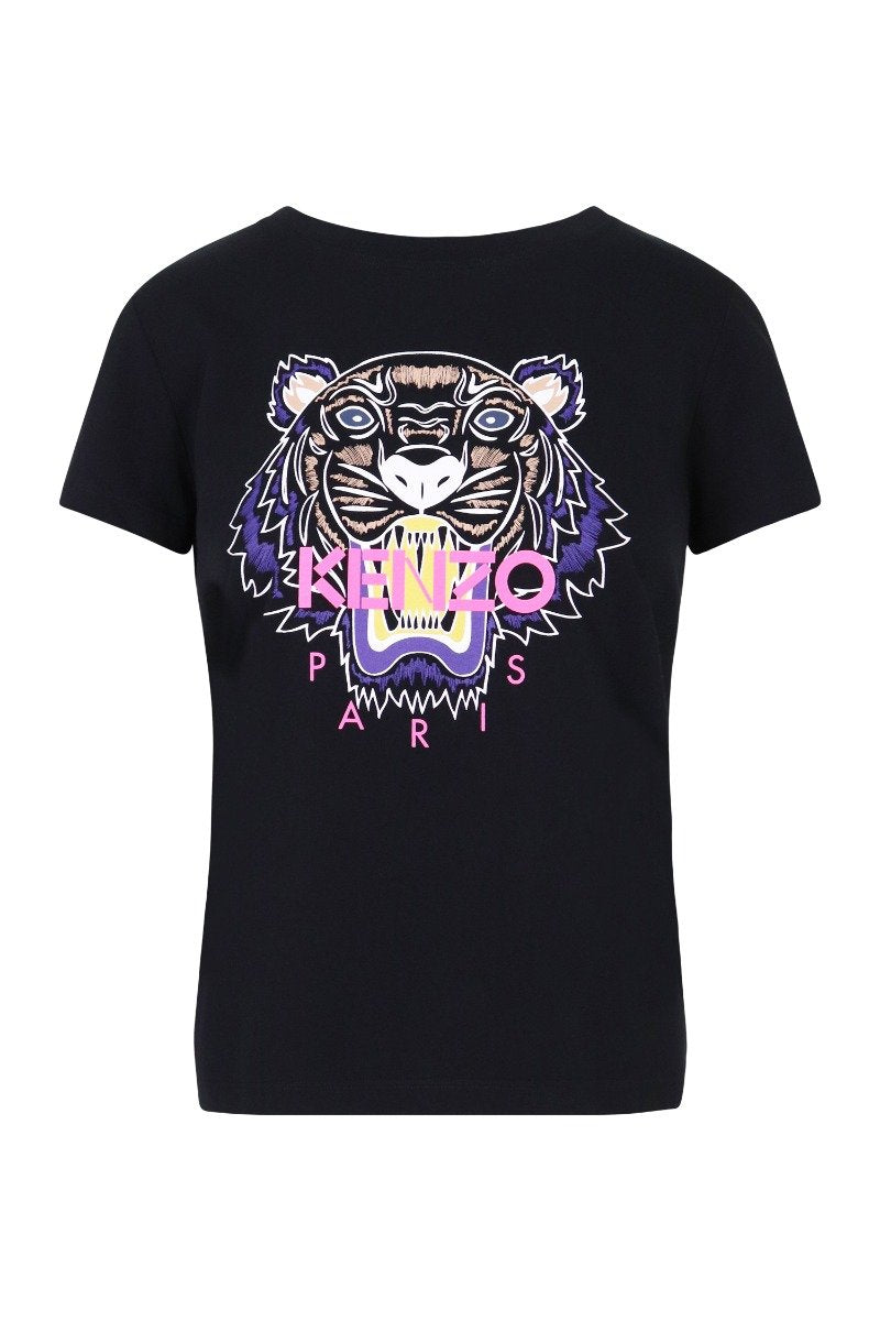 Tiger T-Shirt Kenzo Paris Cotton Short Sleeve Straight Cut Daily Casual Fashion 