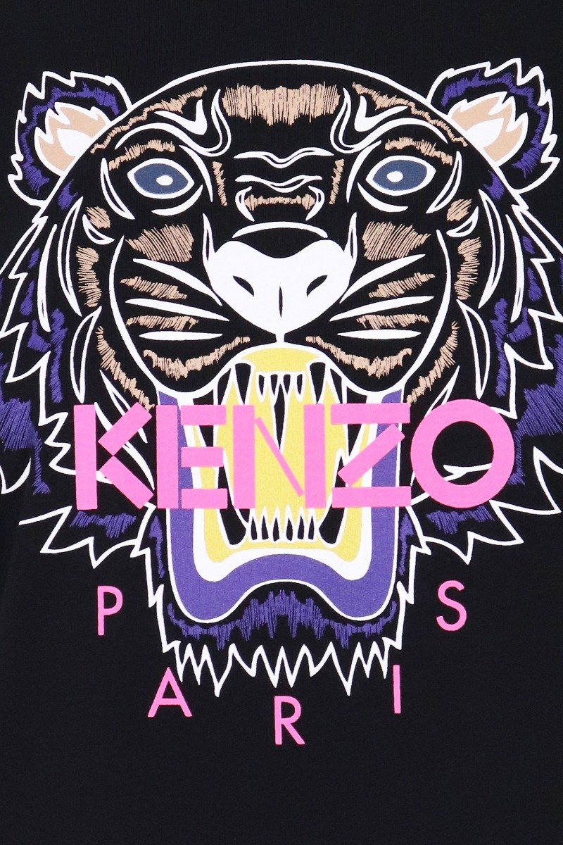 Tiger T-Shirt Kenzo Paris Cotton Short Sleeve Straight Cut Daily Casual Fashion 