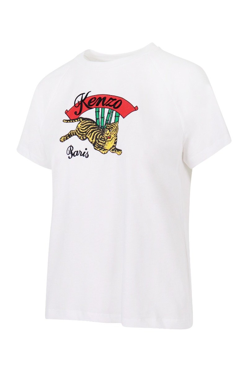 Jumping Tiger T-Shirt Kenzo Casual Basic Cotton Tee