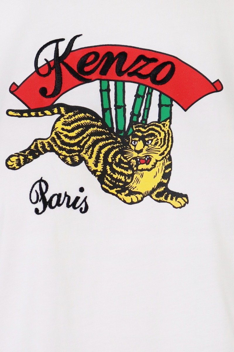 Jumping Tiger T-Shirt Kenzo Casual Basic Cotton Tee