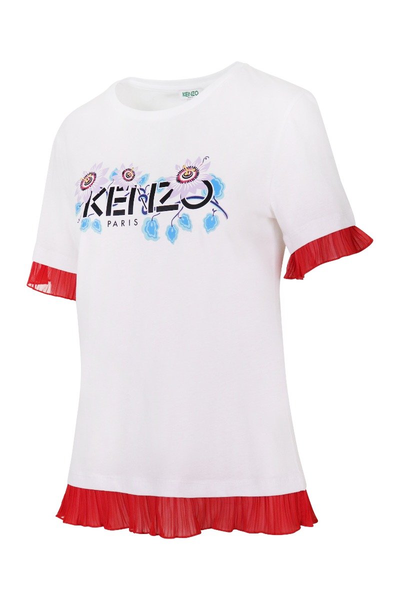 Kenzo Paris T-Shirt Women Fashion Short-Sleeve Cotton Casual Tee Detailed
