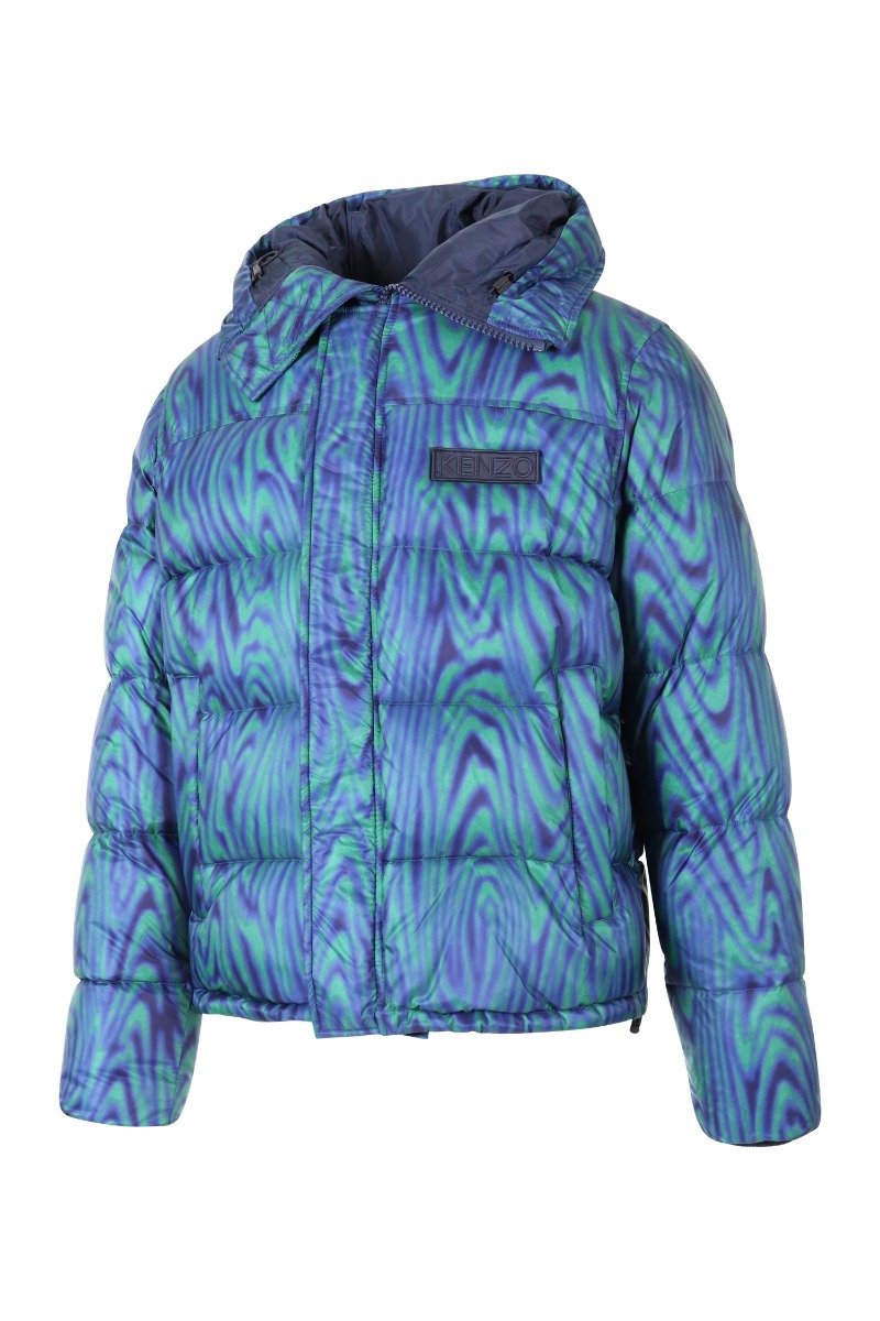 Moire Tiger Jacket Men Fashion Kenzo Paris Nylon Long-Sleeve Outwear Coat Padding