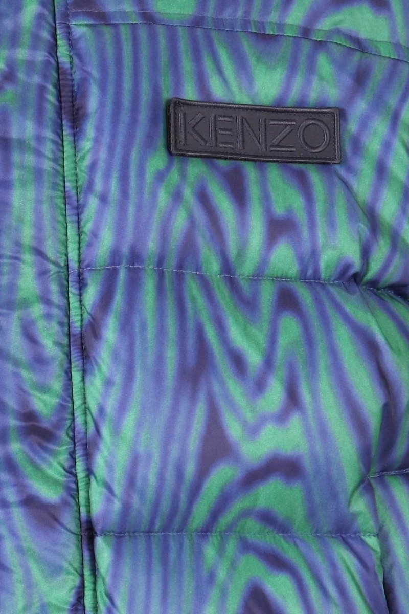 Moire Tiger Jacket Men Fashion Kenzo Paris Nylon Long-Sleeve Outwear Coat Padding