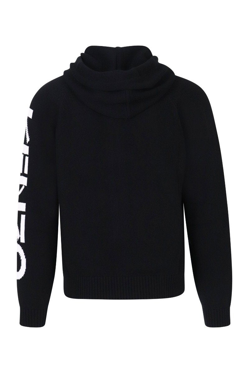 Kenzo Logo Zipped Cardigan Men Fashion Long-Sleeve Cotton-Blend Casual Trendy Outwear