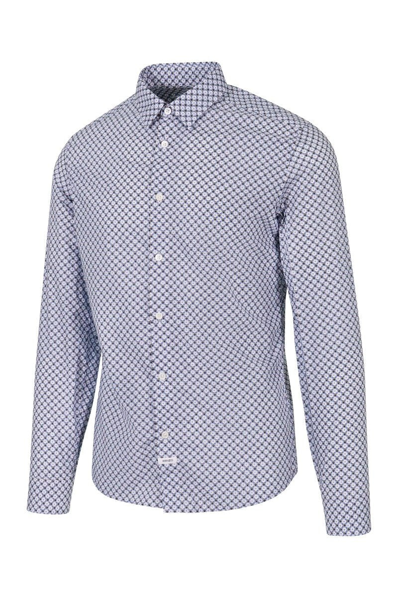 Tiger Monograme Shirt Men Fashion Kenzo Paris Long Sleeve Cotton Slim Fit Formal