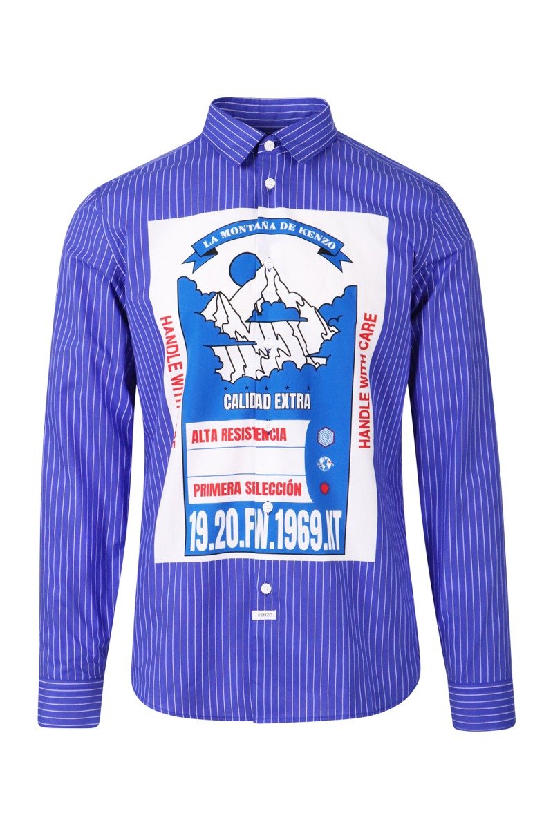 Rice Bag Shirt Men Fashion Kenzo Paris Cotton Long Sleeve Casual Designer