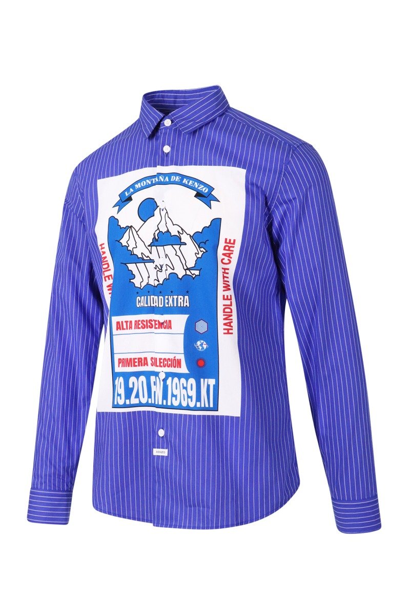 Rice Bag Shirt Men Fashion Kenzo Paris Cotton Long Sleeve Casual Designer
