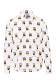 Passion Flower Shirt Men Fashion Kenzo Paris Cotton Long Sleeve Casual Top Pattern