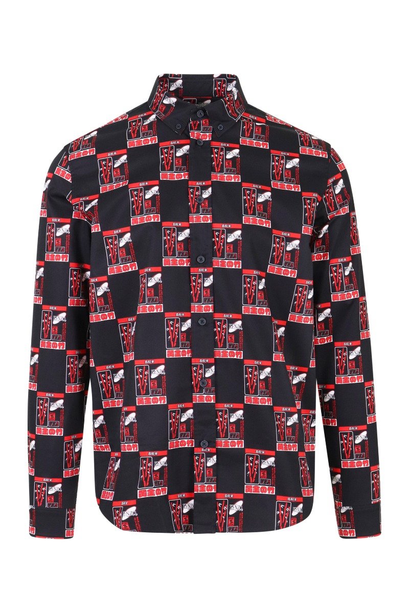 Rice Bag Shirt Men Fashion Kenzo Paris Cotton Long Sleeve Casual Designer