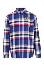 Jumping Tiger Checked Shirt Kenzo Embroidered Long Sleeve