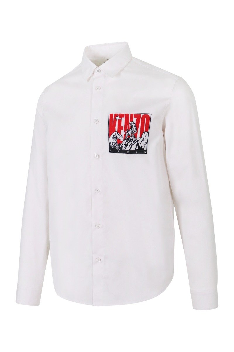 Tiger Mountain Shirt Men Fashion Kenzo Paris Cotton Long Sleeve Semi formal 