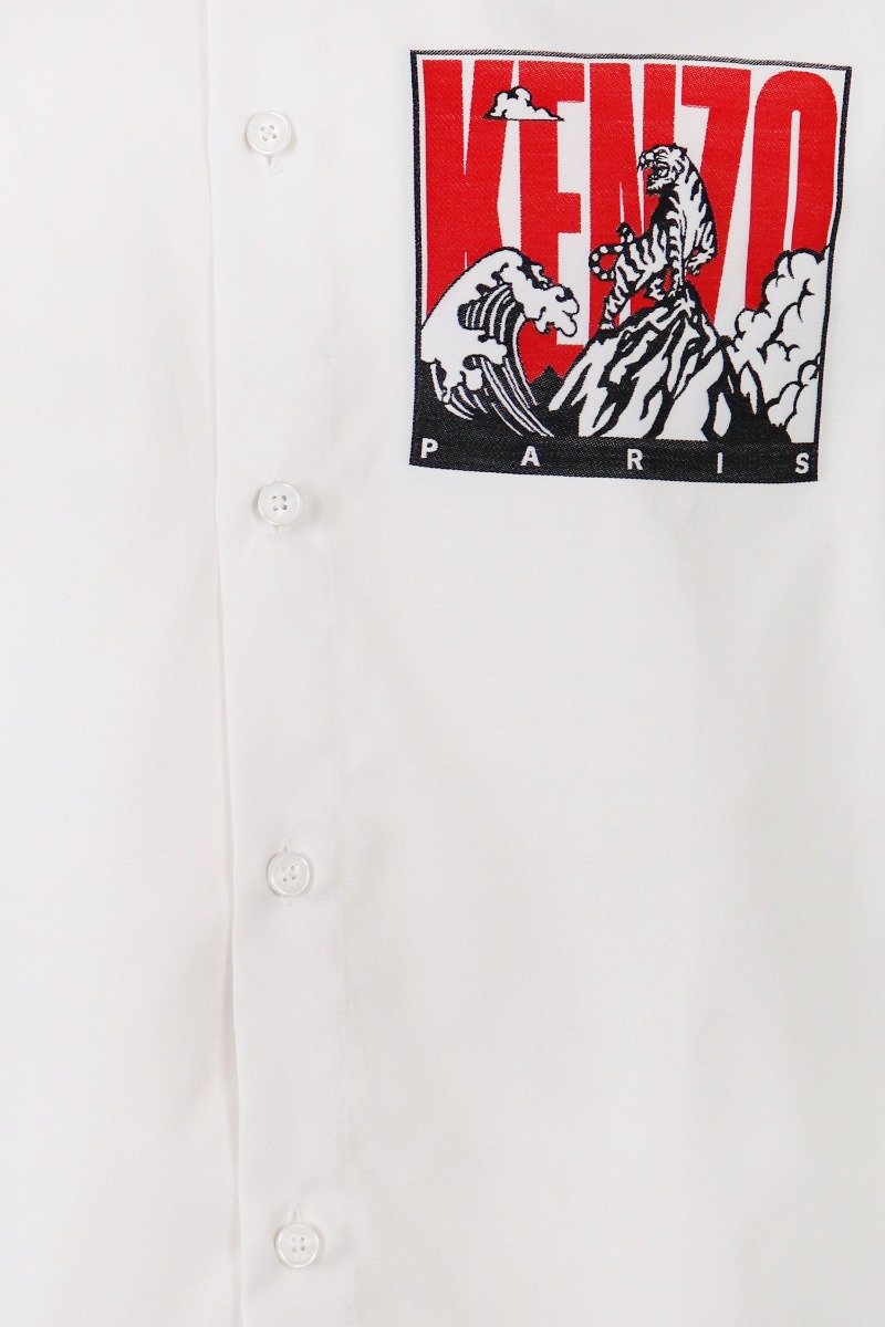 Tiger Mountain Shirt Men Fashion Kenzo Paris Cotton Long Sleeve Semi formal 