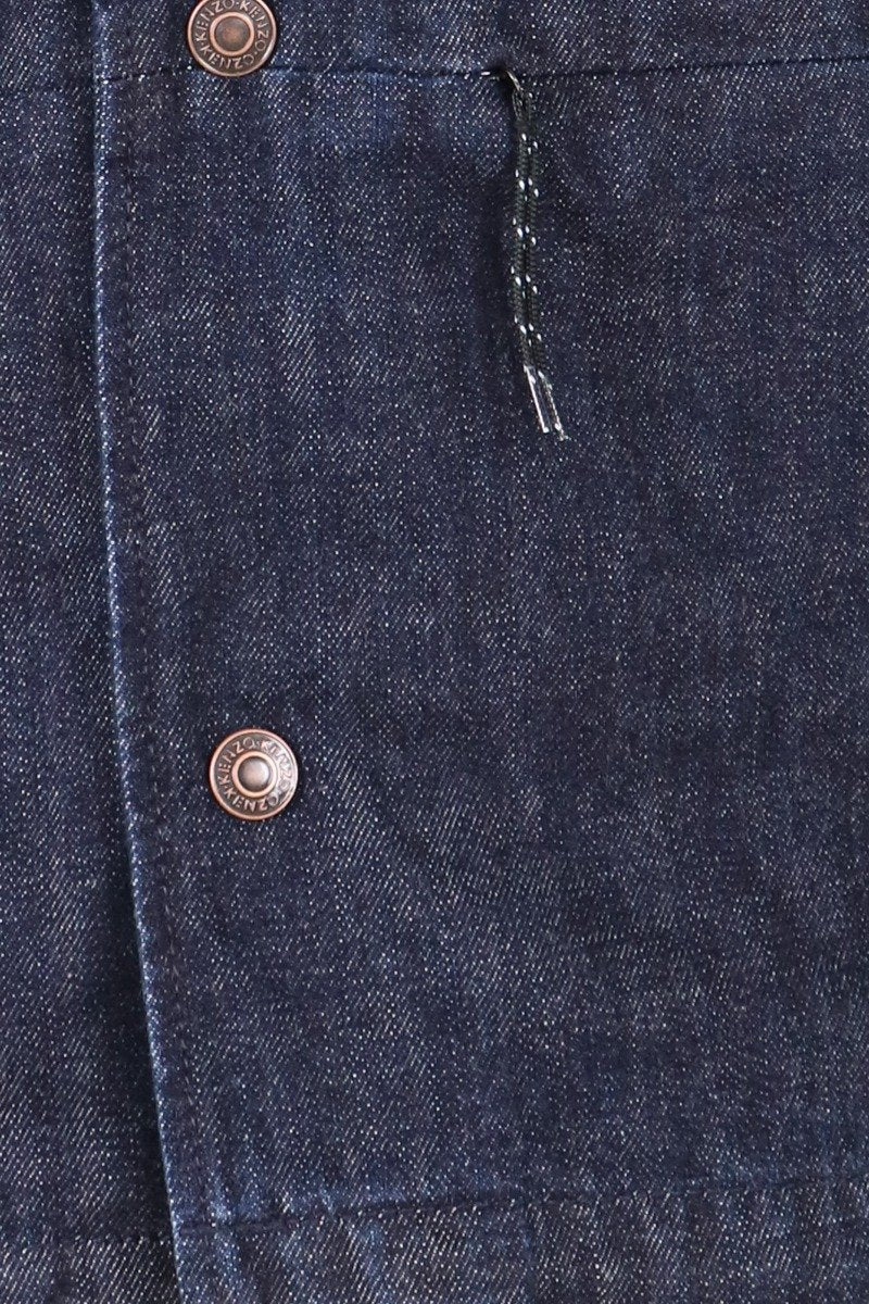 Passion Flower Denim Jacket Men Fashion Kenzo Paris Long-Sleeve Cotton Outwear Classic