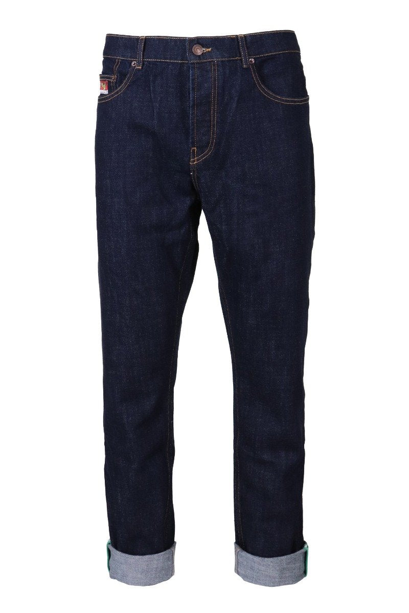Turned Up Slim Fit Jeans Kenzo Daily Casual Denim Cotton Long Pants 