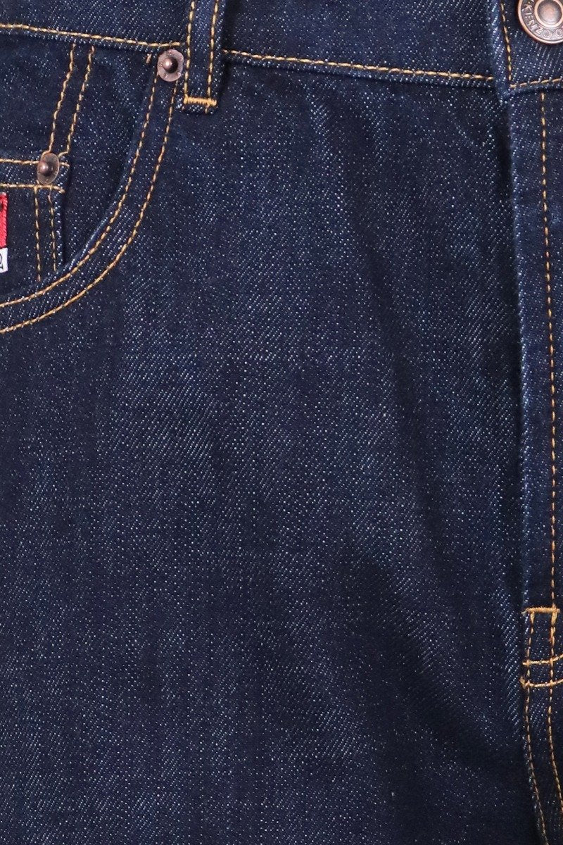 Turned Up Slim Fit Jeans Kenzo Daily Casual Denim Cotton Long Pants  