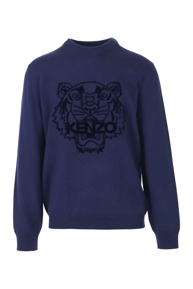 Tiger Sweater Men Fashion Kenzo Paris Wool Long Sleeve Top
