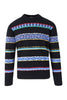 Peruvian Stripes Sweater Men Fashion Kenzo Paris Wool-blend Long-Sleeve Casual Pattern Top