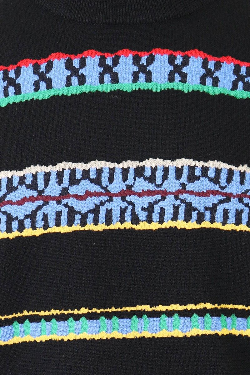 Peruvian Stripes Sweater Men Fashion Kenzo Paris Wool-blend Long-Sleeve Casual Pattern Top