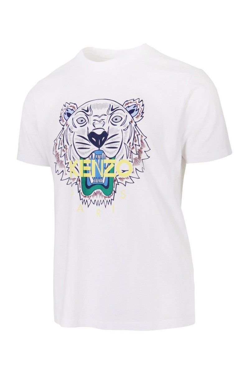 Tiger T-Shirt Kenzo Paris Cotton Short Sleeve Straight Cut Daily Casual Fashion 