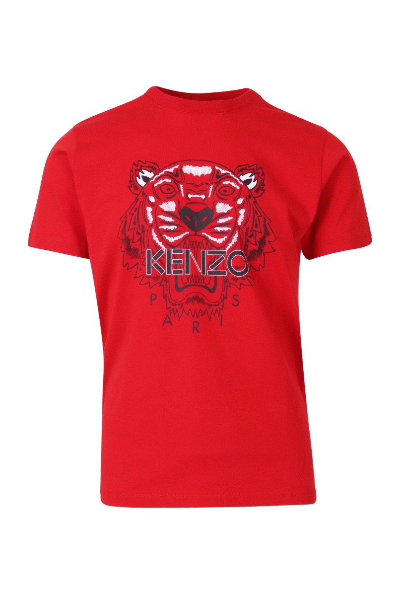 Tiger T-Shirt Kenzo Paris Cotton Short Sleeve Straight Cut Daily Casual Fashion 