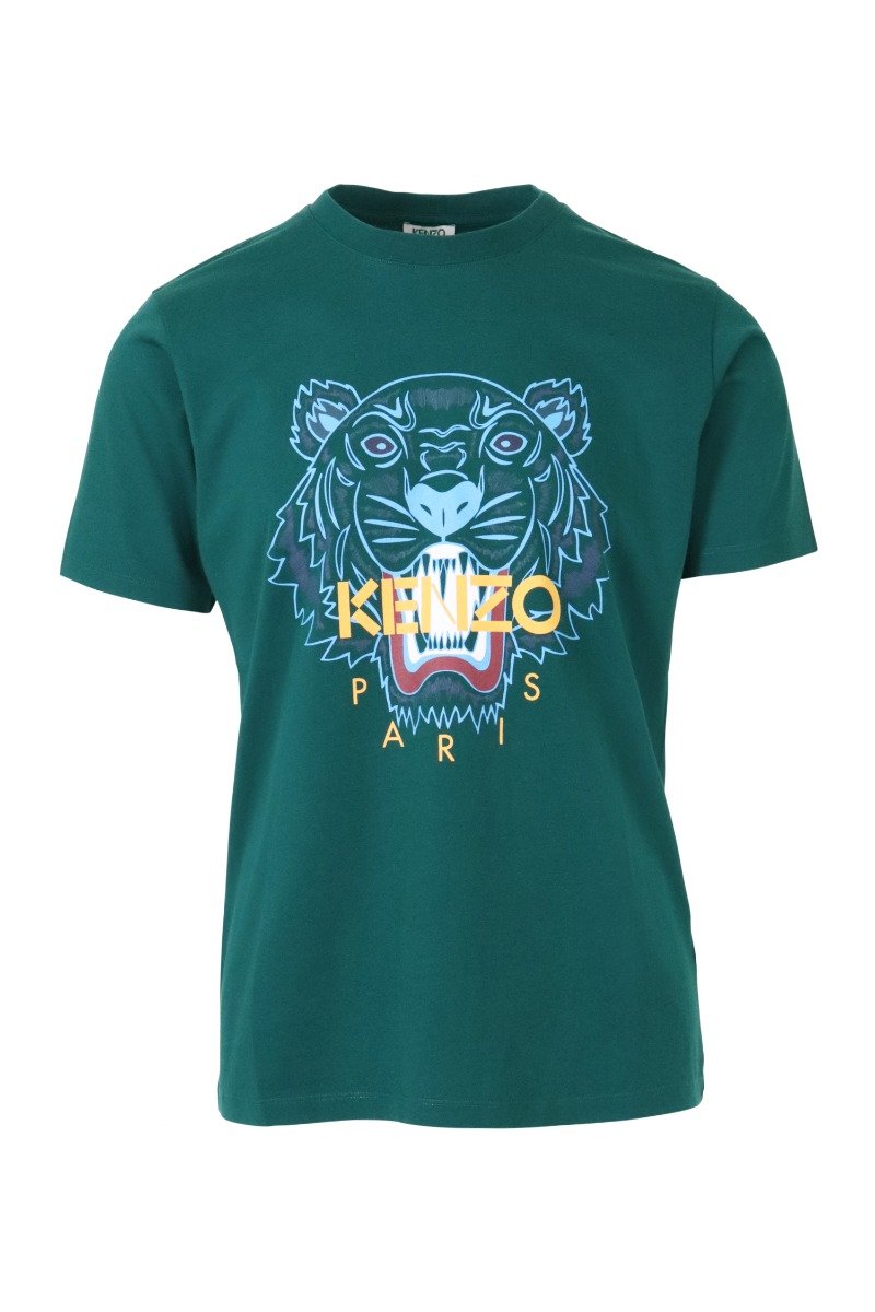 Tiger T-Shirt Kenzo Paris Cotton Short Sleeve Straight Cut Daily Casual Fashion 