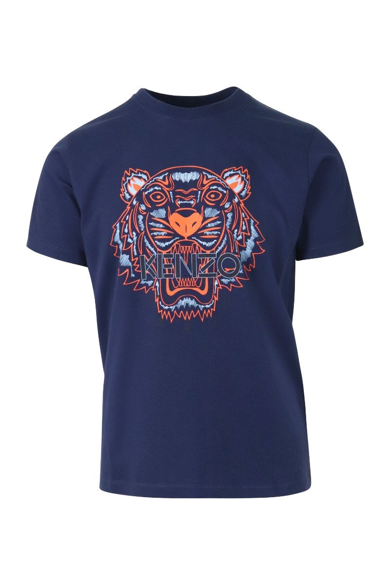 Tiger T-Shirt Kenzo Paris Cotton Short Sleeve Straight Cut Daily Casual Fashion 